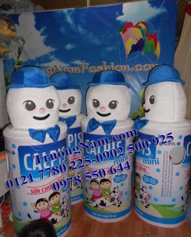 May bán và cho thuê mascot Hồ Chí Minh: mascot quảng cáo bình sữa chua.