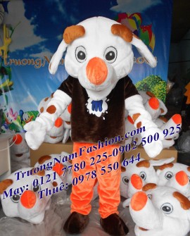 May bán và cho thuê mascot Hồ Chí Minh: mascot chó đốm trắng