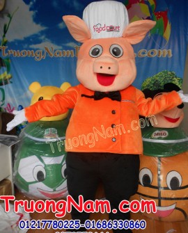 May bán và cho thuê mascot Hồ Chí Minh: mascot heo đầu bếp