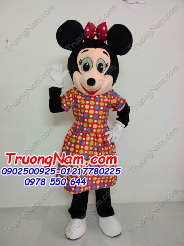 May bán và cho thuê mascot Hồ Chí Minh: trang phục chuột Mickey nữ