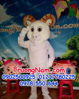 May bán và cho thuê mascot Hồ Chí Minh: mascot dê trắng