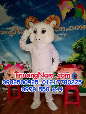 May bán và cho thuê mascot Hồ Chí Minh: mascot dê trắng