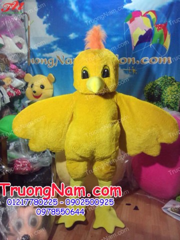 May bán và cho thuê mascot Hồ Chí Minh: mascot gà vàng.
