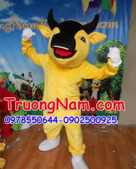 May bán và cho thuê mascot Hồ Chí Minh: trang phục trâu vàng.