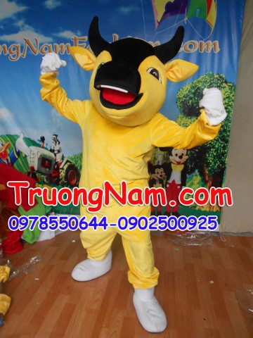 May bán và cho thuê mascot Hồ Chí Minh: trang phục trâu vàng.
