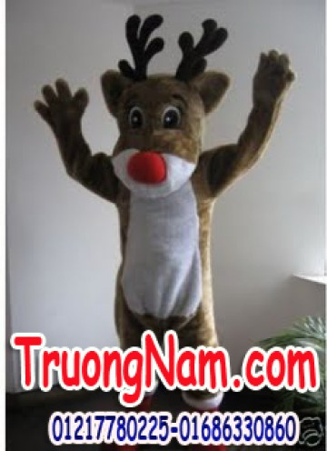 May bán và cho thuê mascot Hồ Chí Minh: mascot tuần lộc xám