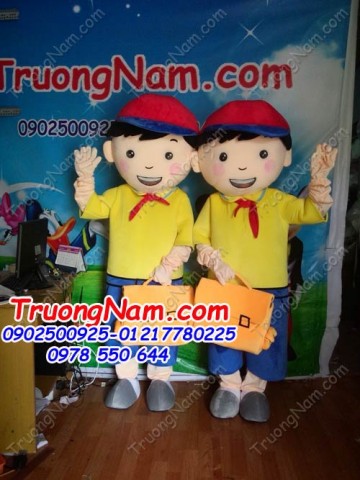 May bán và cho thuê mascot Hồ Chí Minh: mascot em bé màu vàng