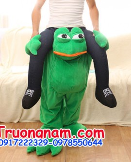 May bán và cho thuê mascot Hồ Chí Minh: người cưỡi mascot ếch.