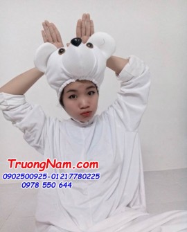 Đặt may trang phục thú hở mặt: Gấu trắng