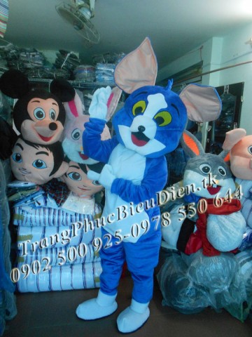 May bán và cho thuê mascot Hồ Chí Minh: trang phục mèo tôm xanh